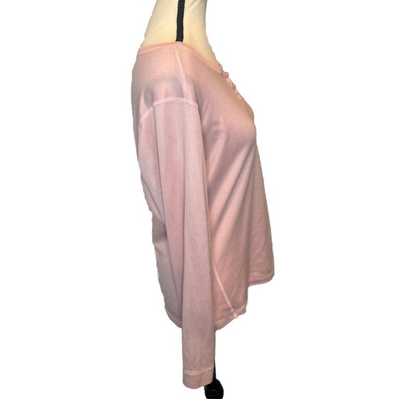 Women’s Patagonia Apilene PINK w/Buttons Knit Long Sleeve Top Shirt Polyester L - Picture 6 of 9